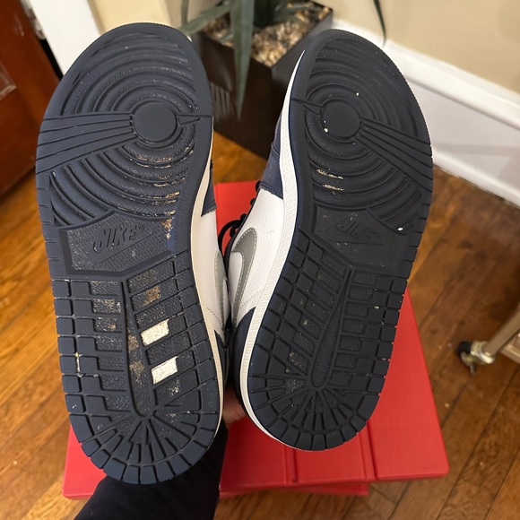 Navy Air Jordan 1 High OG Sneakers - Picture 5 of 11